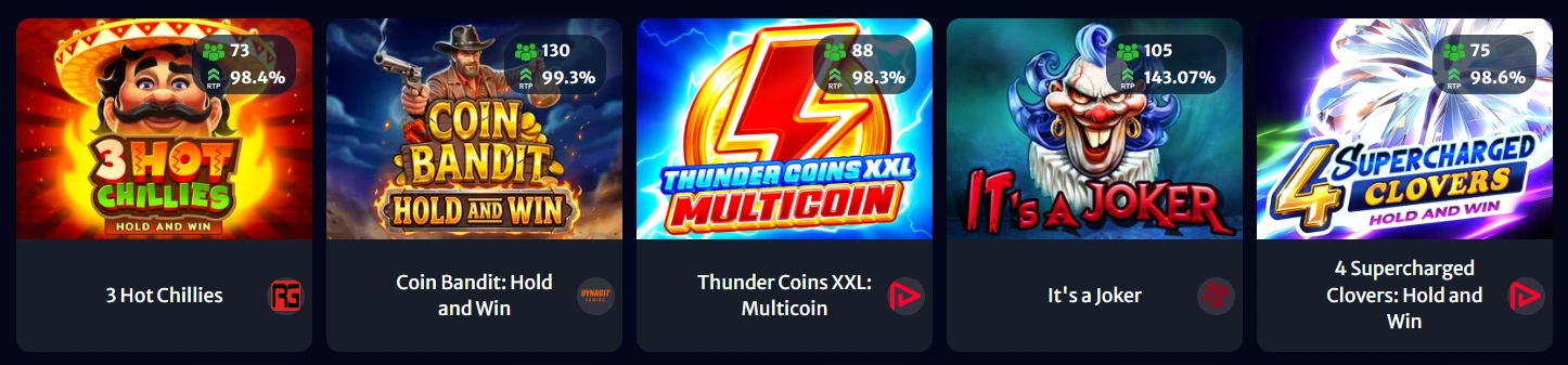 Top slots and pokies available at Hellspin Casino